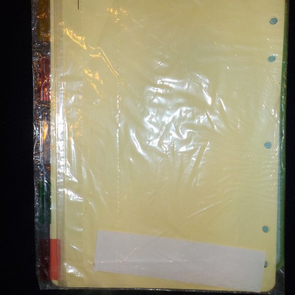 MONARCH PRINCE RING BOOK INDEXES 1 SET 101/2" X 8" 5 TAB POSITIONS/DIVIDERS - Picture 5 of 8